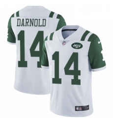 Mens Nike New York Jets 14 Sam Darnold White Vapor Untouchable Limited Player NFL Jersey