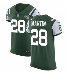Mens Nike New York Jets 28 Curtis Martin Elite Green Team Color NFL Jersey