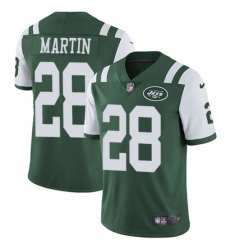 Mens Nike New York Jets 28 Curtis Martin Green Team Color Vapor Untouchable Limited Player NFL Jersey