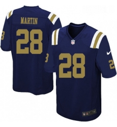 Mens Nike New York Jets 28 Curtis Martin Limited Navy Blue Alternate NFL Jersey