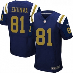 Mens Nike New York Jets 81 Quincy Enunwa Elite Navy Blue Alternate NFL Jersey