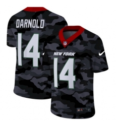 New York Jets 14 Sam Darnold Men Nike 2020 Black CAMO Vapor Untouchable Limited Stitched NFL Jersey