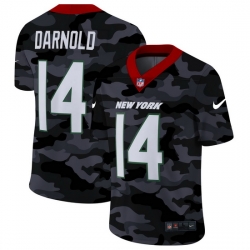 New York Jets 14 Sam Darnold Men Nike 2020 Black CAMO Vapor Untouchable Limited Stitched NFL Jersey