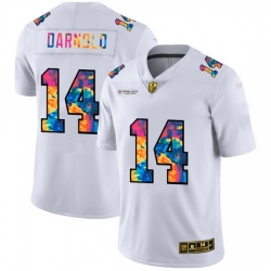 New York Jets 14 Sam Darnold Men White Nike Multi Color 2020 NFL Crucial Catch Limited NFL Jersey