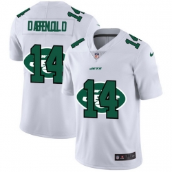 New York Jets 14 Sam Darnold White Men Nike Team Logo Dual Overlap Limited NFL Jersey