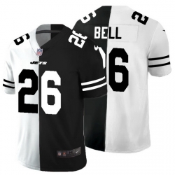 New York Jets 26 Le 27Veon Bell Men Black V White Peace Split Nike Vapor Untouchable Limited NFL Jersey