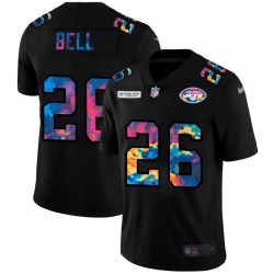 New York Jets 26 Le 27Veon Bell Men Nike Multi Color Black 2020 NFL Crucial Catch Vapor Untouchable Limited Jersey