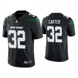 New York Jets 32 Michael Carter 2021 Black Vapor Untouchable Limited Stitched Jersey