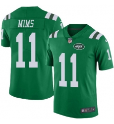 Nike Jets 11 Denzel Mim Green Men Stitched NFL Limited Rush Jersey