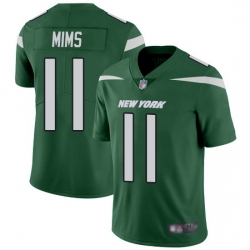 Nike Jets 11 Denzel Mim Green Team Color Men Stitched NFL Vapor Untouchable Limited Jersey