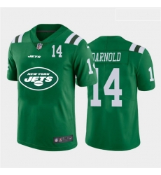 Nike Jets 14 Sam Darnold Green Team Big Logo Number Vapor Untouchable Limited Jersey