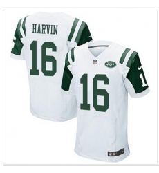 Nike Jets #16 Percy Harvin White NFL Elite Jersey
