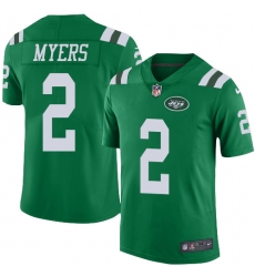 Nike Jets 2 Jason Myers Green Mens Stitched NFL Limited Rush Jersey