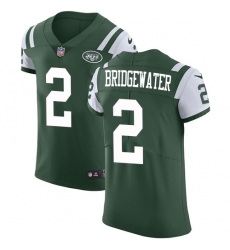 Nike Jets #2 Teddy Bridgewater Green Team Color Mens Stitched NFL Vapor Untouchable Elite Jersey