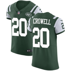Nike Jets #20 Isaiah Crowell Green Team Color Men Stitched NFL Vapor Untouchable Elite Jersey