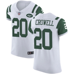 Nike Jets #20 Isaiah Crowell White Men Stitched NFL Vapor Untouchable Elite Jersey
