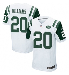 Nike Jets #20 Marcus Williams White Mens Stitched NFL Elite Jersey