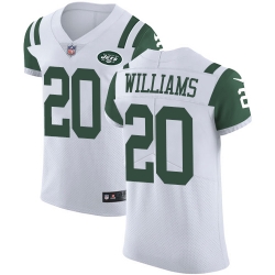 Nike Jets #20 Marcus Williams White Mens Stitched NFL Vapor Untouchable Elite Jersey