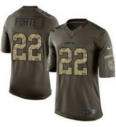 Nike Jets #22 Matt Forte Green Mens Stitched NFL Limited Salute to Service Jersey
