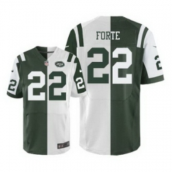 Nike Jets #22 Matt Forte Green White Mens Stitched NFL Elite Split Jersey