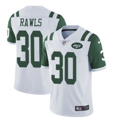 Nike Jets #30 Thomas Rawls White Mens Stitched NFL Vapor Untouchable Limited Jersey