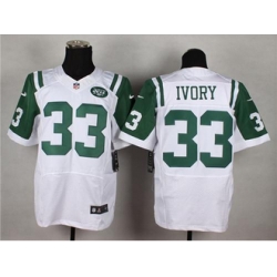 Nike Jets #33 Chris Ivory White Mens Stitched NFL Elite Jersey