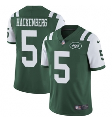 Nike Jets #5 Christian Hackenberg Green Team Color Mens Stitched NFL Vapor Untouchable Limited Jersey