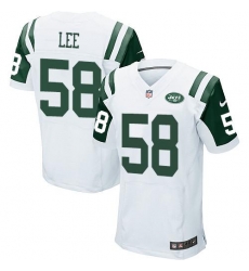 Nike Jets #58 Darron Lee White Mens Stitched NFL Elite Jersey