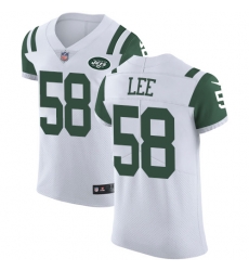 Nike Jets #58 Darron Lee White Mens Stitched NFL Vapor Untouchable Elite Jersey