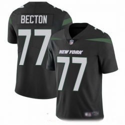 Nike Jets 77 Mekhi Becton Black Alternate Men Stitched NFL Vapor Untouchable Limited Jersey