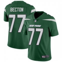 Nike Jets 77 Mekhi Becton Green Team Color Men Stitched NFL Vapor Untouchable Limited Jersey