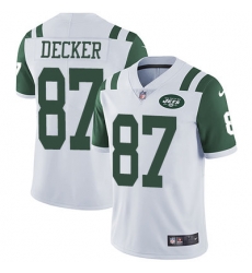Nike Jets #87 Eric Decker White Mens Stitched NFL Vapor Untouchable Limited Jersey