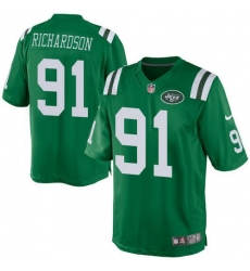 Nike Jets #91 Sheldon Richardson Green Mens Stitched NFL Elite Rush Jersey