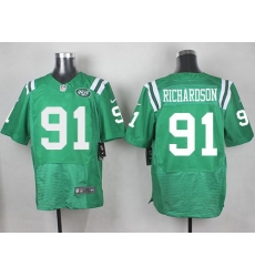 Nike Jets 91 Sheldon Richardson Green Mens Stitched NFL Elite Rush Jersey