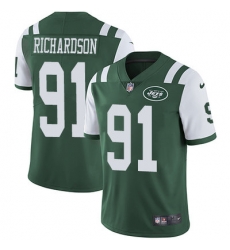 Nike Jets #91 Sheldon Richardson Green Team Color Mens Stitched NFL Vapor Untouchable Limited Jersey