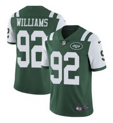 Nike Jets 92 Leonard Williams Green Vapor Untouchable Limited Jersey