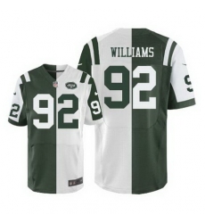 Nike Jets #92 Leonard Williams Green White Mens Stitched NFL Elite Split Jersey