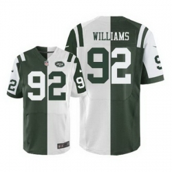 Nike Jets #92 Leonard Williams Green White Mens Stitched NFL Elite Split Jersey