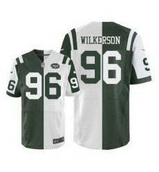 Nike Jets #96 Muhammad Wilkerson Green White Mens Stitched NFL Elite Split Jersey