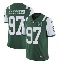 Nike Jets #97 Nathan Shepherd Green Team Color Mens Stitched NFL Vapor Untouchable Limited Jersey