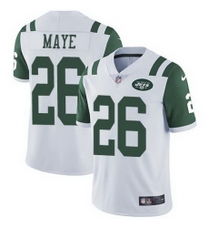 Nike Jets Marcus Maye White Vapor Untouchable Limited Jersey