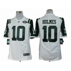 Nike New York Jets 10 Santonio Holmes White Limited NFL Jersey
