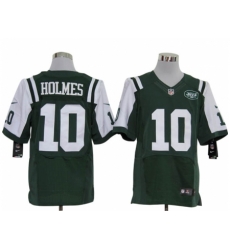 Nike New York Jets 10 Santonio Holmes green Elite NFL Jersey
