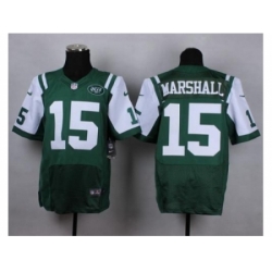 Nike New York Jets 15 Brandon Marshall Green Elite NFL Jersey