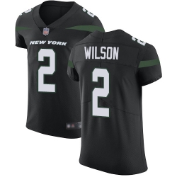 Nike New York Jets 2 Zach Wilson Black Alternate Men Stitched NFL New Elite Jersey
