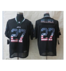 Nike New York Jets 27 Dee Milliner Black Elite USA Flag Fashion NFL Jersey