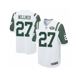 Nike New York Jets 27 Dee Milliner White Game NFL Jersey