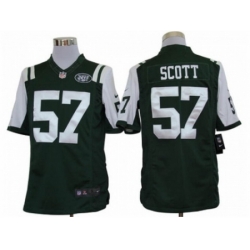 Nike New York Jets 57 Bart Scott Green Limited NFL Jersey