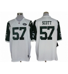 Nike New York Jets 57 Bart Scott White Limited NFL Jersey