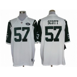 Nike New York Jets 57 Bart Scott White Limited NFL Jersey